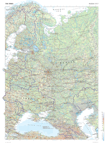 The Times Map of Russia (West) - Compact