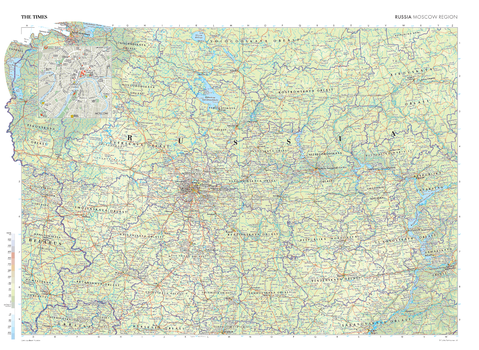 The Times Map of Russia: Moscow - Compact