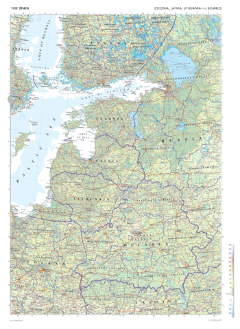The Times Map of the Baltic States - Compact