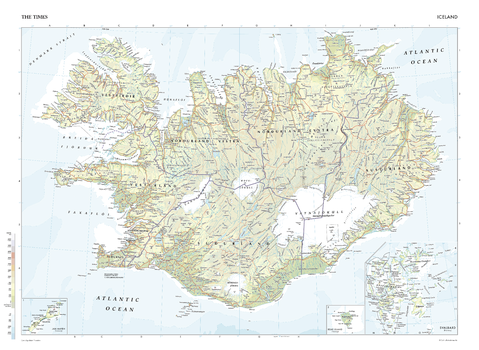 The Times Map of Iceland - Compact