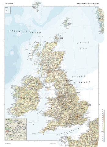 The Times Map of the United Kingdom and Ireland - Compact