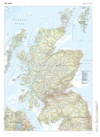 The Times Map of the United Kingdom: Scotland - Compact