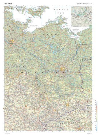 The Times Map of Germany (Northeast) - Compact