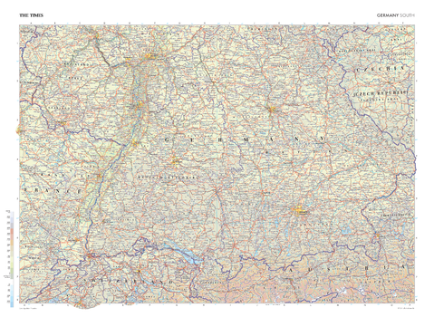 The Times Map of Germany (South) - Compact