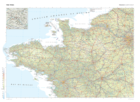 The Times Map of France (Northwest) - Compact