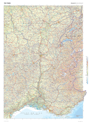 The Times Map of France (Southeast) - Compact