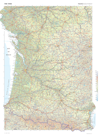 The Times Map of France (Southwest) - Compact