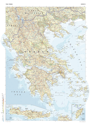 The Times Map of Greece - Compact