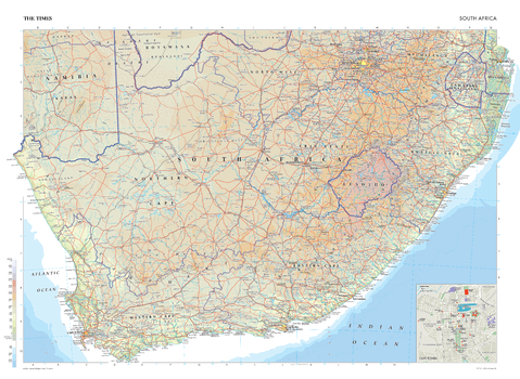 The Times Map of South Africa - Compact