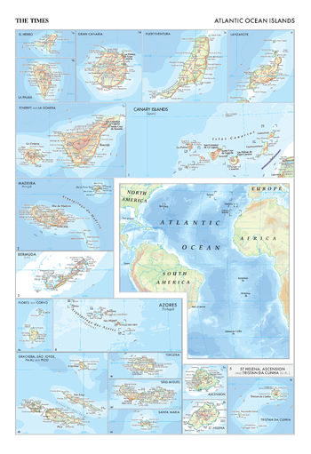 The Times Map of the Atlantic Ocean Islands - Compact