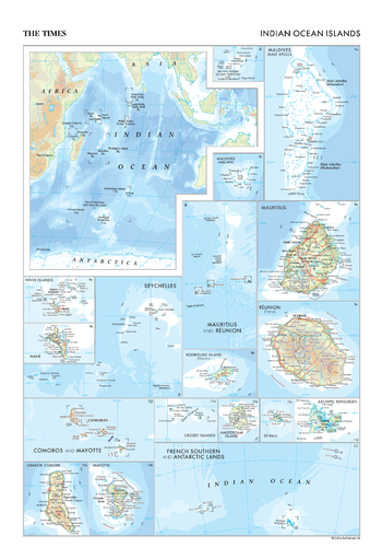 The Times Map of the Indian Ocean Islands - Compact