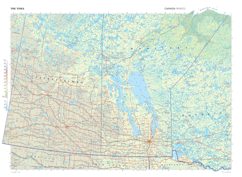 The Times Map of the Prairies (Canada) - Compact
