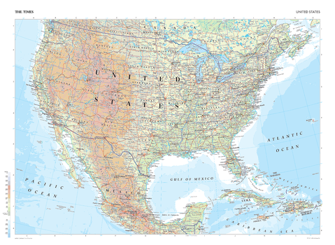 The Times Map of the United States - Compact