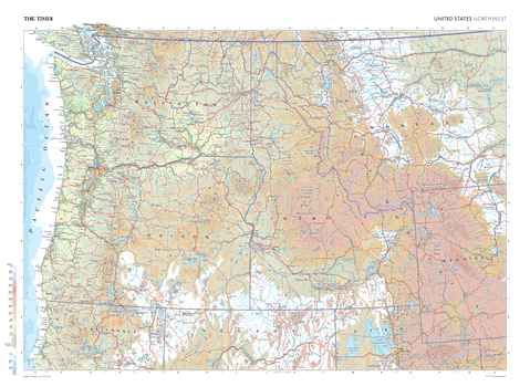 The Times Map of the United States (Northwest) - Compact
