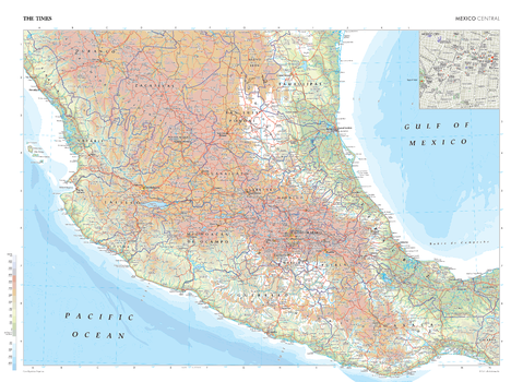 The Times Map of Mexico (Central) - Compact