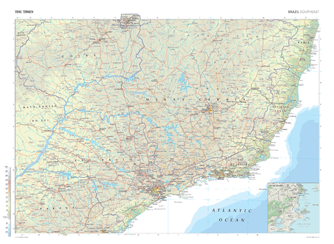 The Times Map of Brazil (Southeast) - Compact