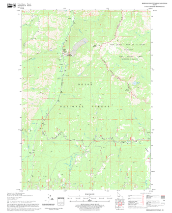 Bernard Mountain Quadrangle, Idaho