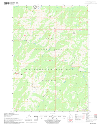 Big Baldy Quadrangle, Idaho