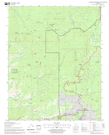 California Hot Springs Quadrangle, California