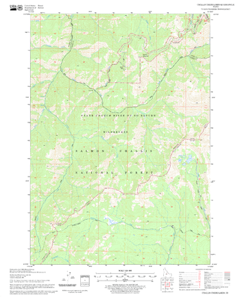 Challis Creek Lakes Quadrangle, Idaho