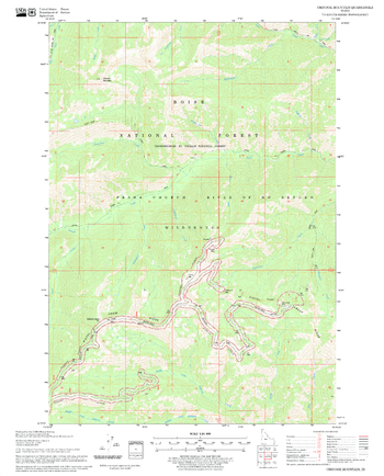 Chinook Mountain Quadrangle, Idaho
