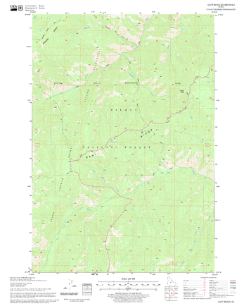 Gant Ridge Quadrangle, Idaho