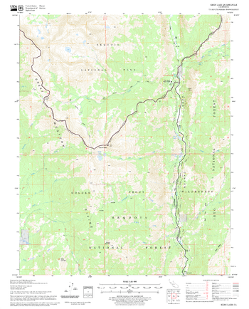 Kern Lake Quadrangle, California