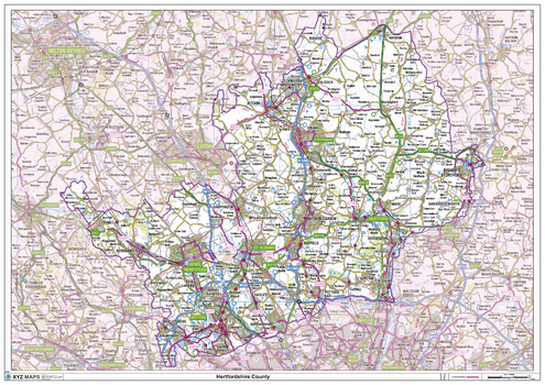Hertfordshire County Map