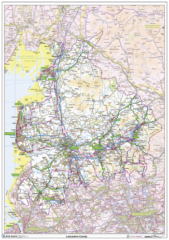 Lancashire County Map