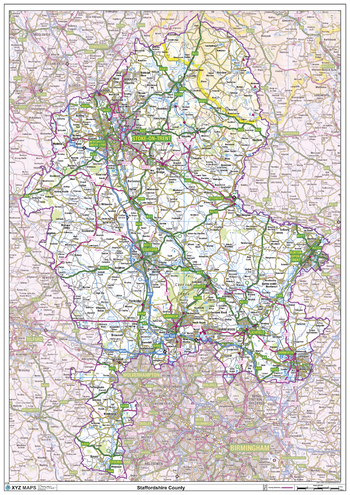 Staffordshire County Map
