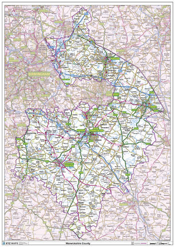 Warwickshire County Map