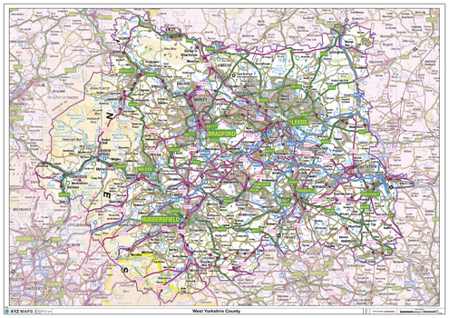 West Yorkshire County Map