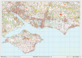 Portsmouth - PO - Postcode Wall Map