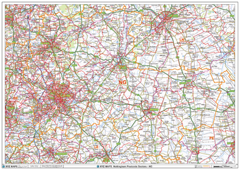 Nottingham - NG - Postcode Wall Map