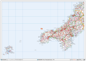 Truro - TR - Postcode Wall Map