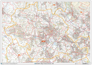 Wigan - WN - Postcode Wall Map