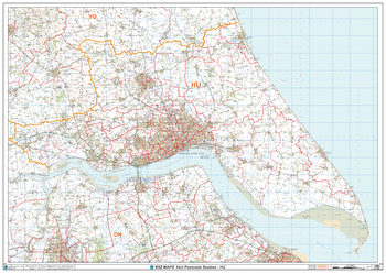 Hull - HU - Postcode Wall Map