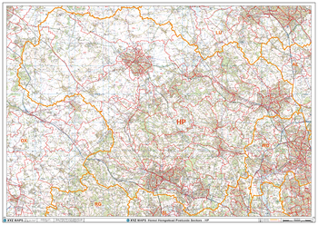Hemel Hempstead - HP - Postcode Wall Map
