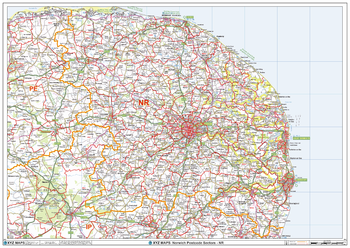 Norwich - NR - Postcode Wall Map