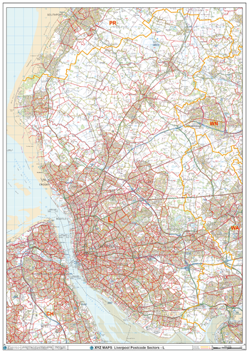Liverpool - L - Postcode Wall Map