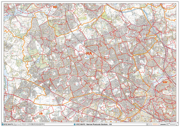 Harrow - HA - Postcode Wall Map