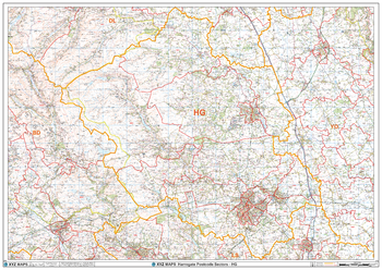 Harrogate - HG - Postcode Wall Map