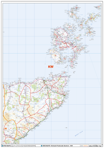 Kirkwall - KW - Postcode Wall Map