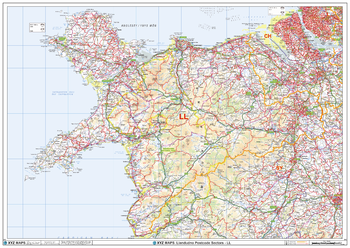 Llandudno - LL - Postcode Wall Map
