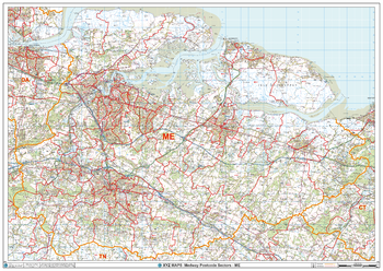 Medway - ME - Postcode Wall Map