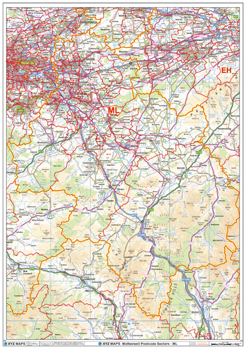 Motherwell - ML - Postcode Wall Map