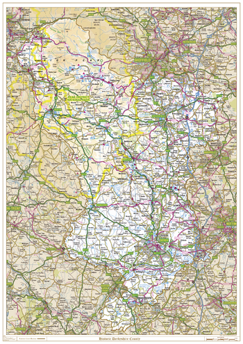 Historic Derbyshire County Map