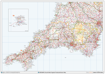 South West England Postcode Sector Wall Map (S1)