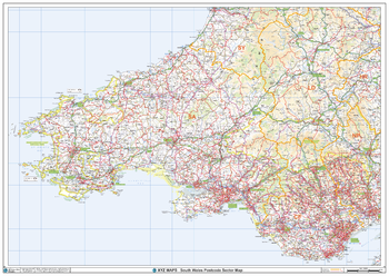 South Wales Postcode Sector Wall Map (S5)