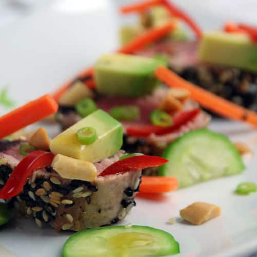 Sous Vide Sesame Crusted Tuna with Avocado Salad image